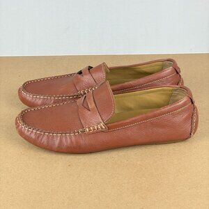 Cole Haan Wyatt LeatherDriving Loafers Mens 10 Tan Brown Slip On Penny Loafer